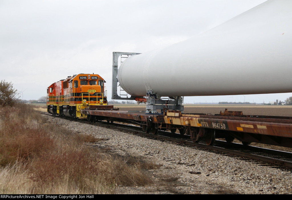 TPW 5015 & 1539 shove back with the front half of the train